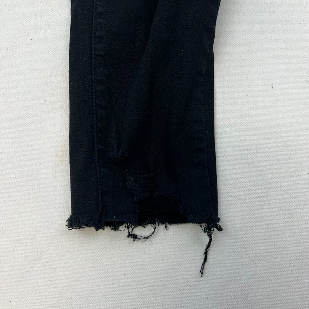 American Bazi Women’s Distressed Skinny Jeans High Rise Black Size 1X - Picture 5 of 9